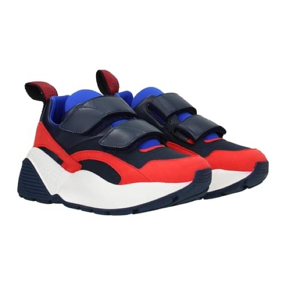 Stella McCartney Shoes - Stella McCartney Multicolor Fabric/Leather Eclypse Velcro Strap Sneakers